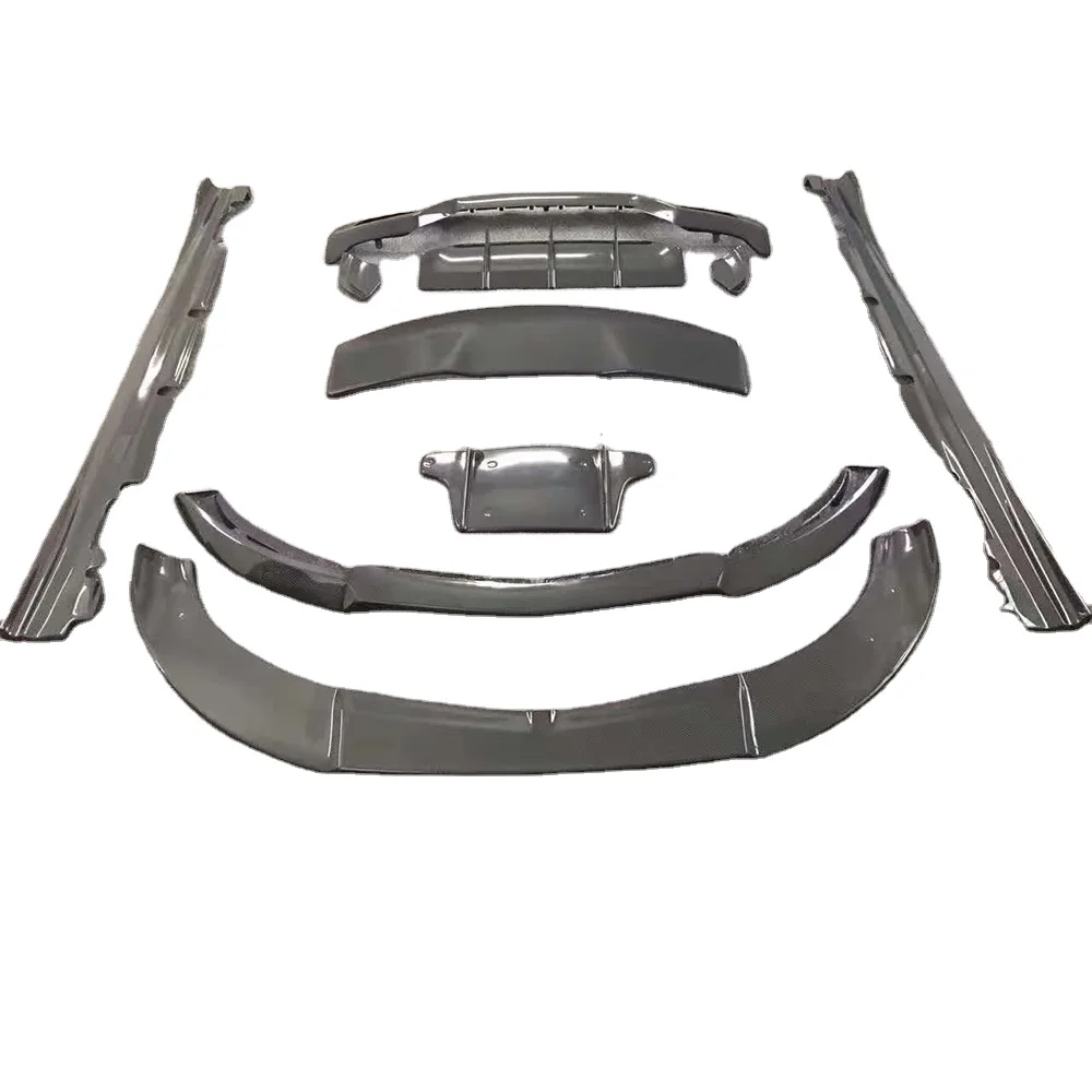 A Class W176 A45 AMG body kits VRS Style Carbon Fiber Front Lip Rear Diffuser Side Skirt Spoiler Hood