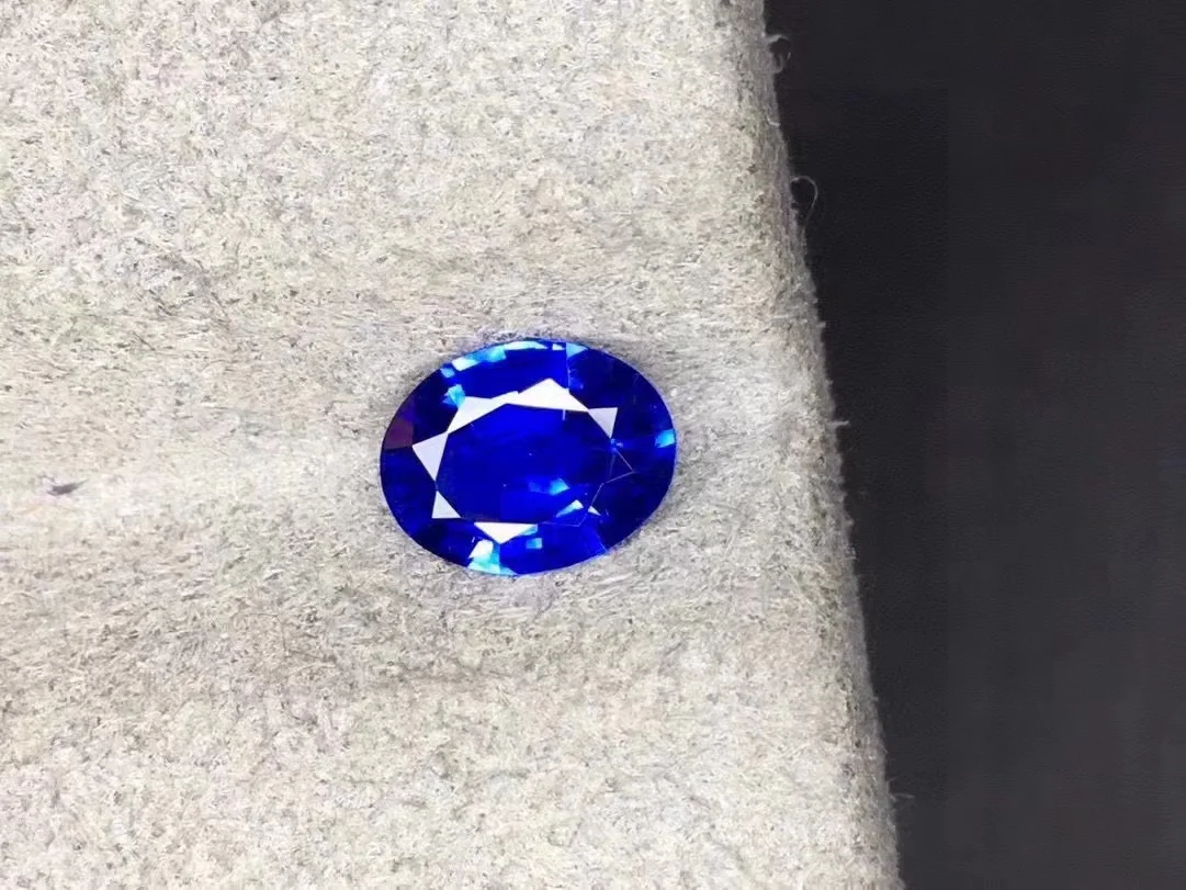 AAA Grade Natural Mozambique Sapphire Blue Corundum Gemstone in Oval Star Cut Lab Created IGI Certified for Jewelry Making