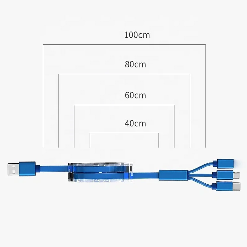 TL738 Customizable Logo USB Data Cable Printed Brand Mobile Phone Charging Sync Data Promotion Gift Custom Data Cable 3 in 1