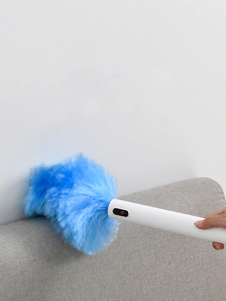 Электрическая телескопическая щетка для пыли и перьев, регулируемая щетка для чистки, бытовой инструмент для очистки, мгновенная щетка для тряпки