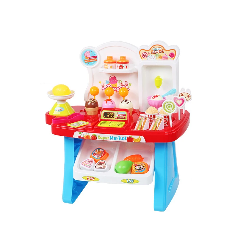 Популярный набор игрушек для мороженого, кассовый игрушечный комплект для ролевых игр, детский игрушечный супермаркет