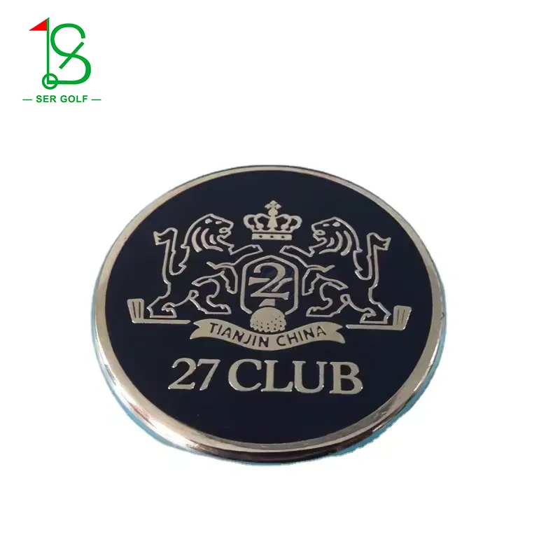 Wholesale Magnetic Accessories Golf Ball Markers  3D Coin Design Magnetic with Logo Custom Metal Golf Hat Clip