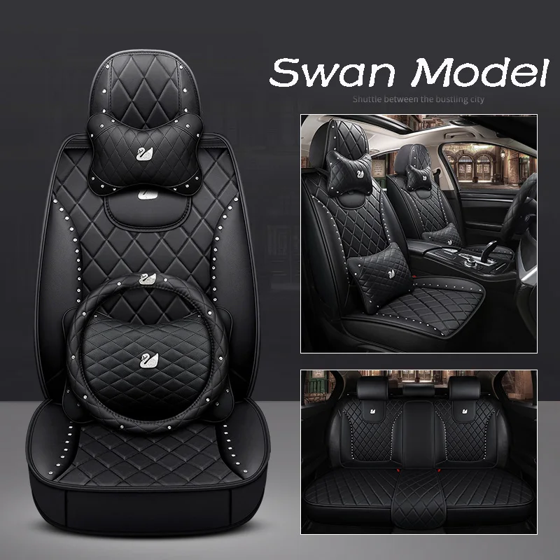 Роскошный дизайнерский чехол на сиденье автомобиля в виде короны новый дизайн бриллиантовый кожаный полный комплект чехлов на сиденья автомобиля с модным чехлом горячая распродажа