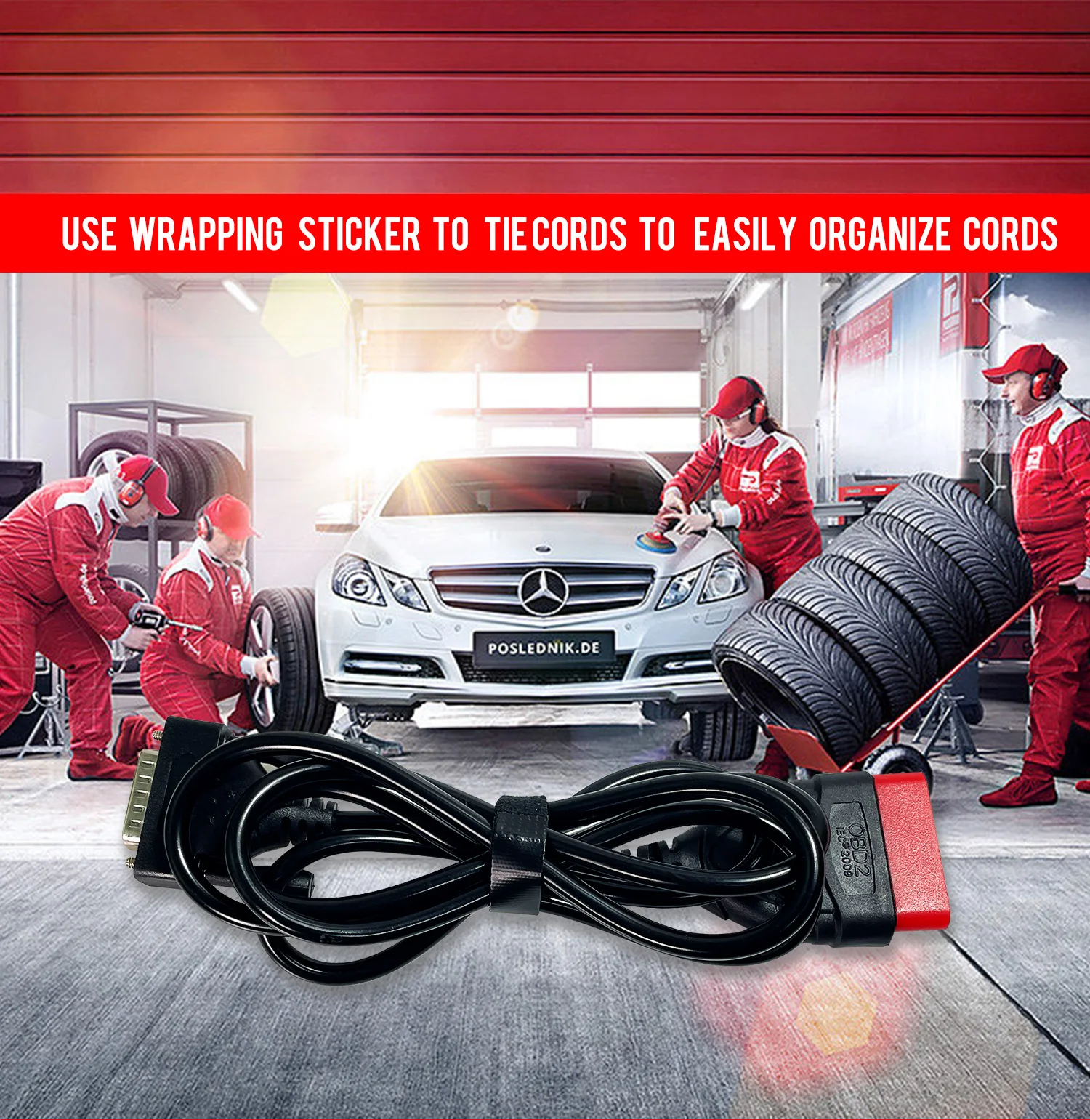 KONNWEI Universal 16 PIN escaner automotriz OBDII Car Diagnostic Scanner car obdii vehicle tools with 150cm length  Cable