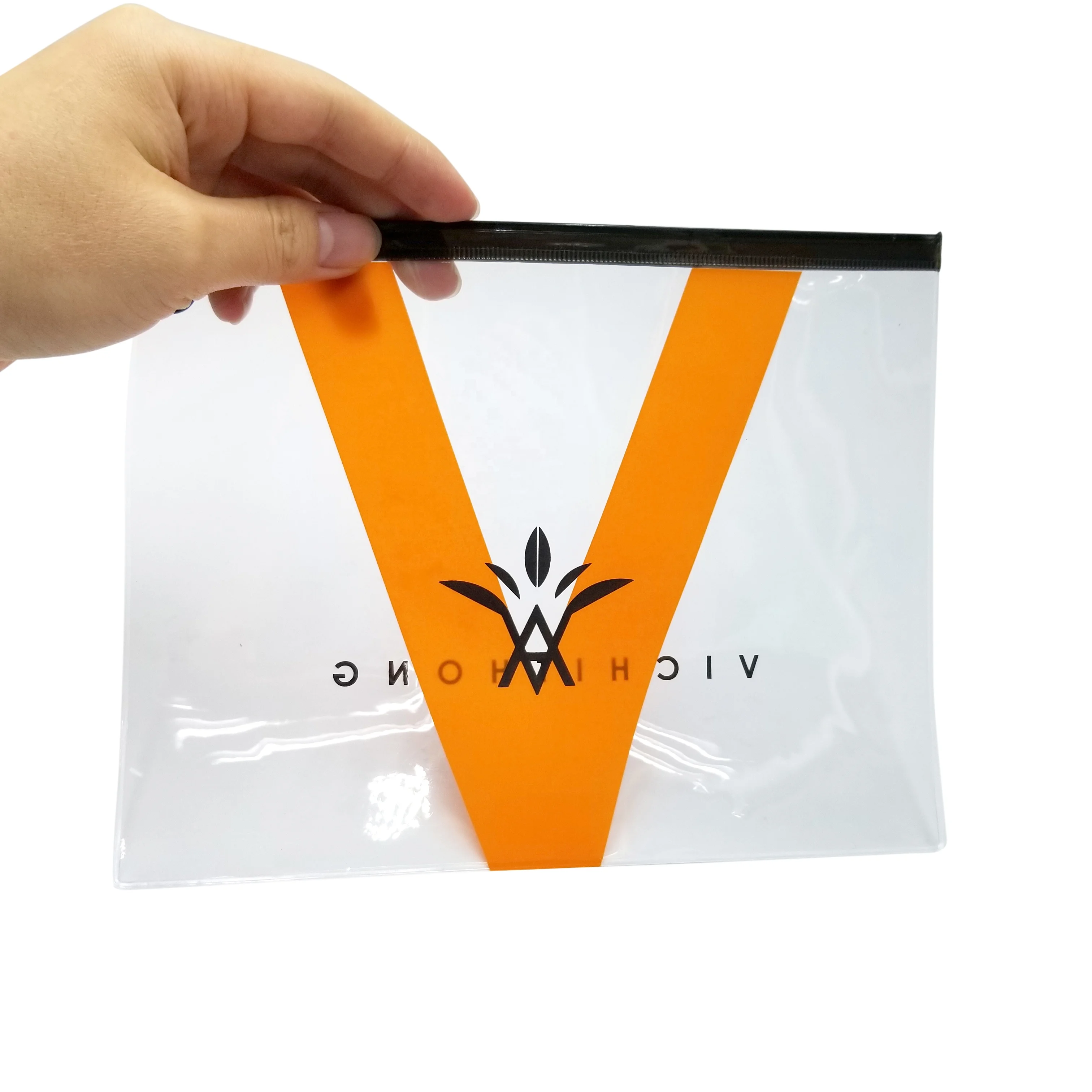 Пользовательский Прозрачный Печатный ПВХ пластиковый бикини Одежда молния пластиковый пакет на застежке для купальников упаковка с застежкой-молнией сумки для одежды