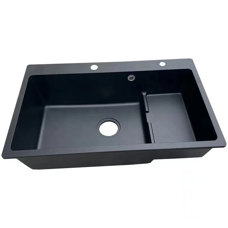 luxury design kitchen sink single bowl black quartz Sink black kitchen sink
