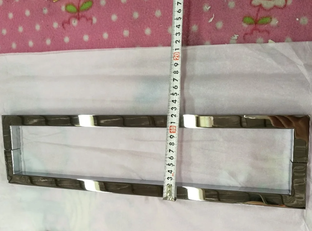 Everstrong brass chrome  square shower door handle  JB007 brush nickel or satin brass pull handle