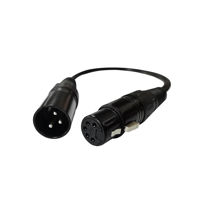 XLR 3Pin To 5Pin Jumper DMX Audio Cables for pro light and sound equipment