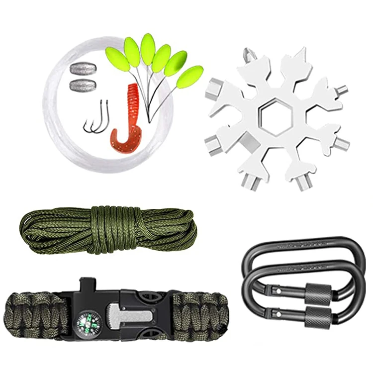 GARIDA New Adventure mountaineering survival vehicle multi-functional 18-piece emergency survival kit for outdoor