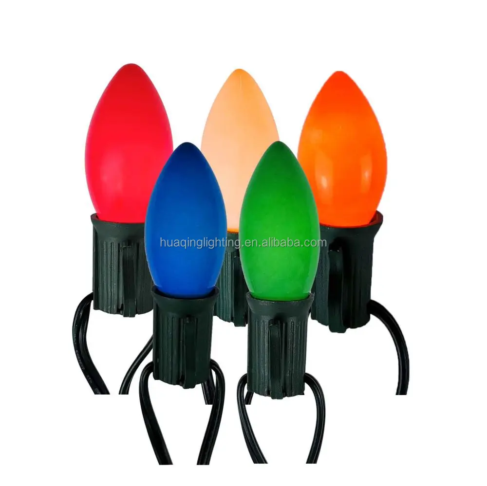 HQ 25 LT C9 Light Set Ceramic Multi Bulb E17 Socket  Christmas  Decoration Hanging  Garden Led Outdoor String Light