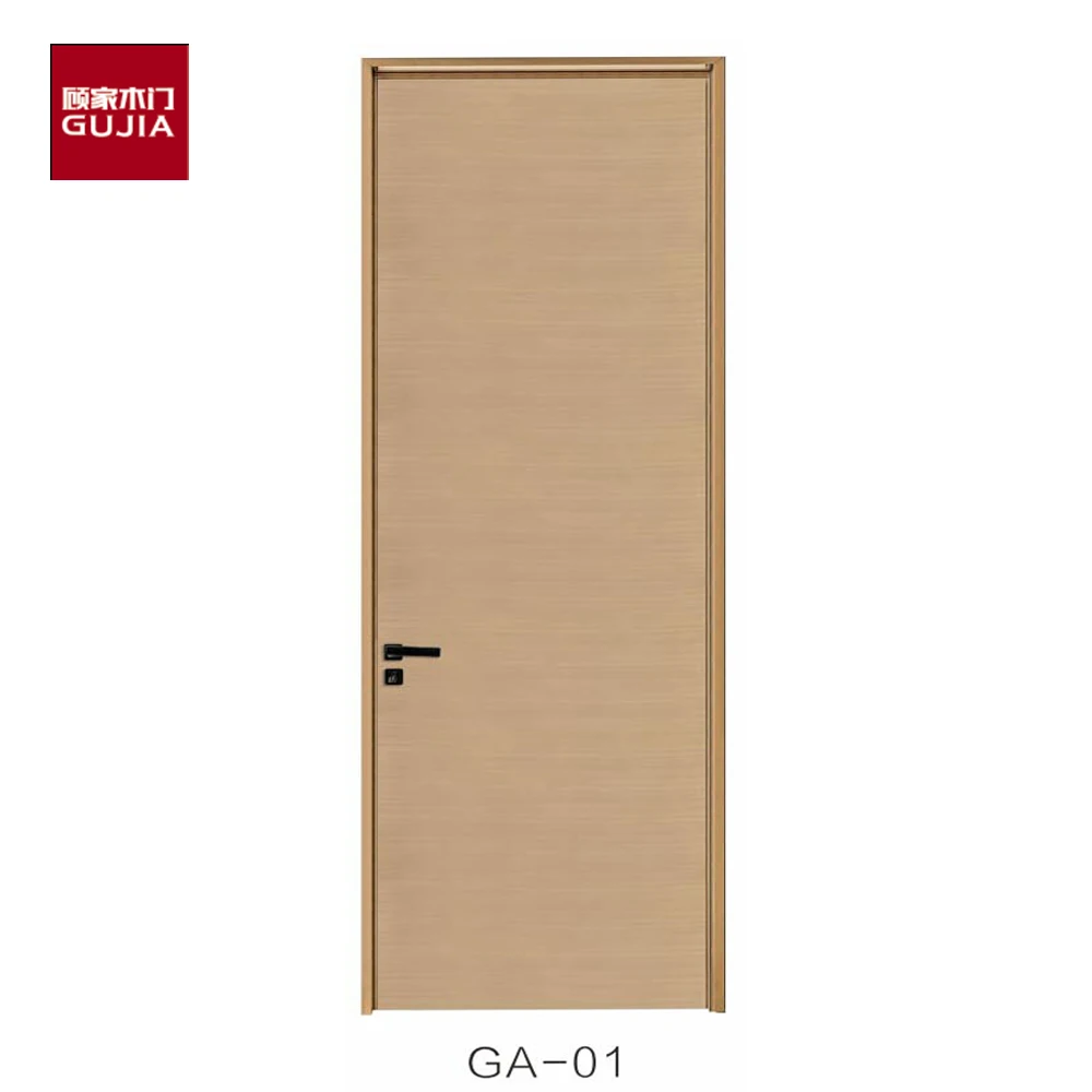  Высококачественный Шпон деревянный интерьер однотонная дверь для спальни в отеле