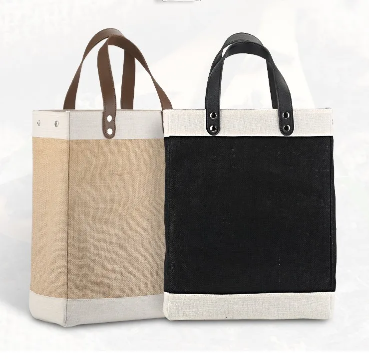 Custom Printed Burlap Color Bags Manufacturers Jute Tote Bags