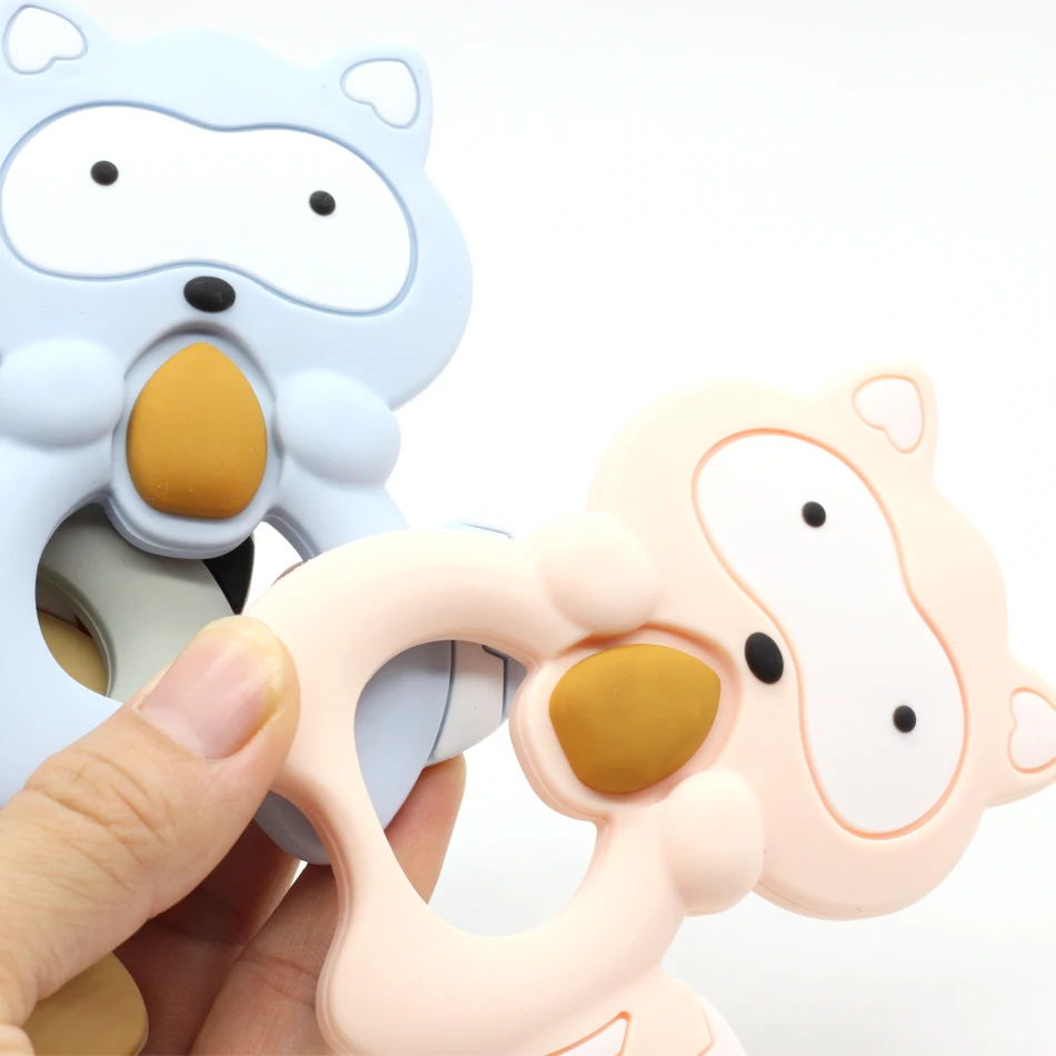 Squirrel Teether  BPA free  LFGB  approved food Silicone Sensory organic baby teether chew Toys