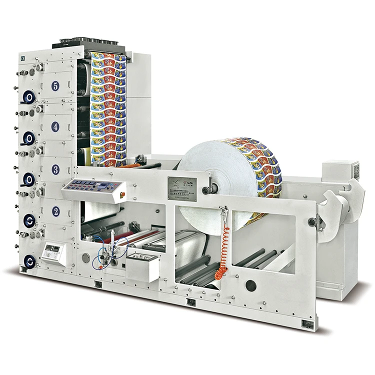 Sticker Label Flexo Printing Machine Press  3 year warranty RY1100  2 color a003
