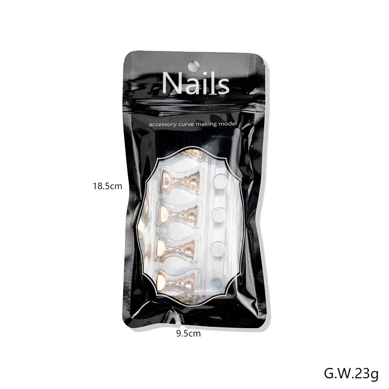 5 Pcs/Set Crystal Transparent Base Practice Nail Stand Magnetic Nail Tip Holder