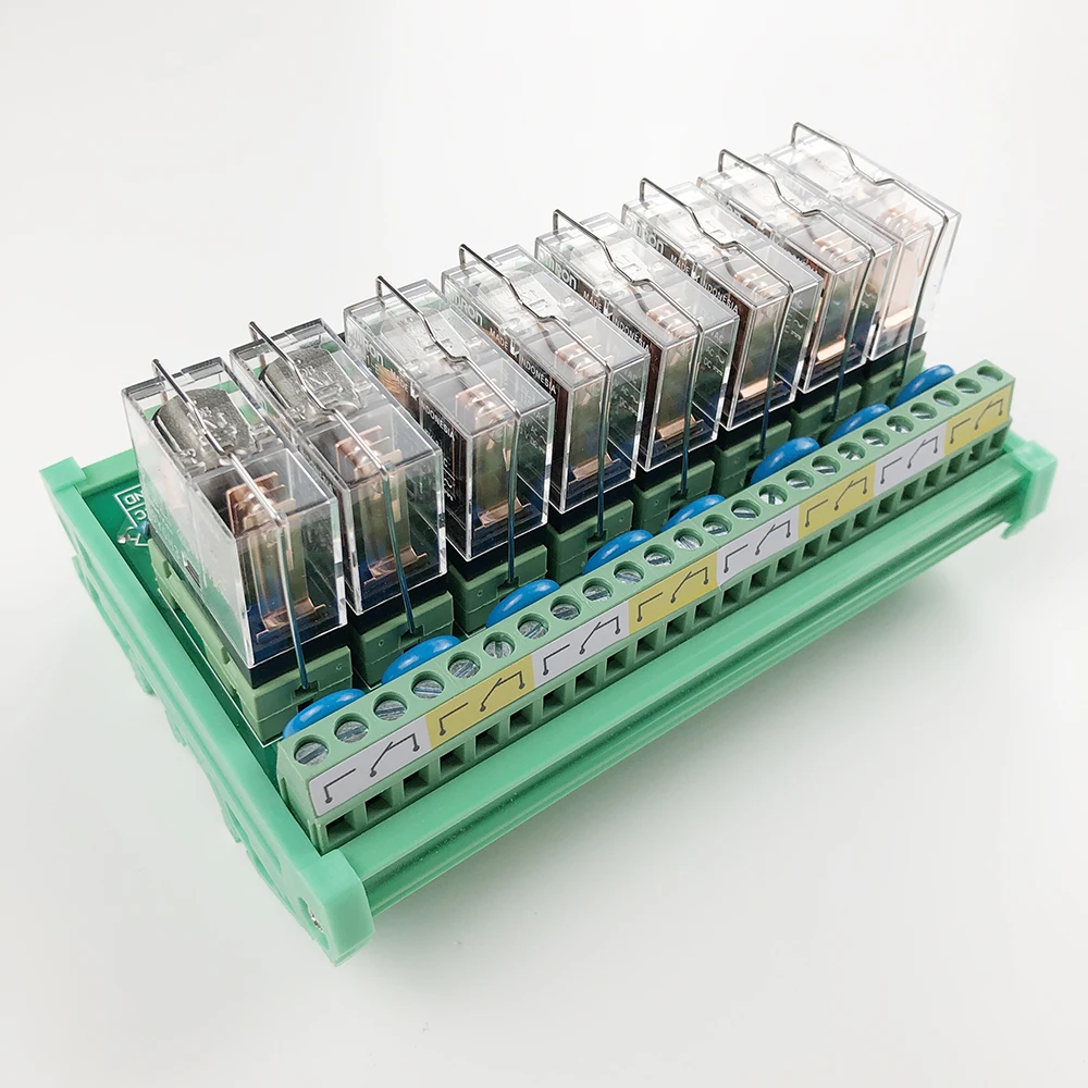 Kincony 8 Channel KC868-E8 16A DIN Rail Relay Module Board Terminal With Manual Control Button Keypad
