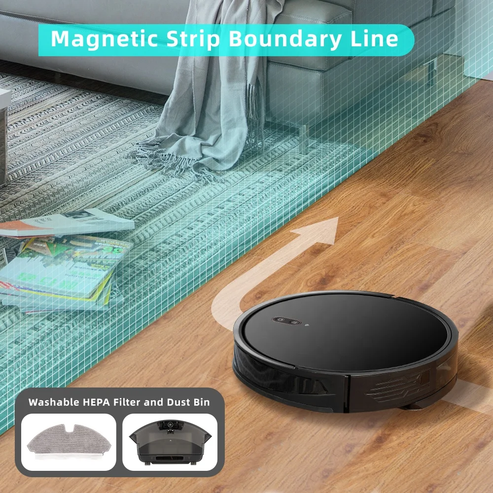 Wholesale Robotic Automatic Mop Robot Vacuum Cleaner with WiFi 2 in 1 Vacuum and Mop Performance Similar Laser Robot Vacuum