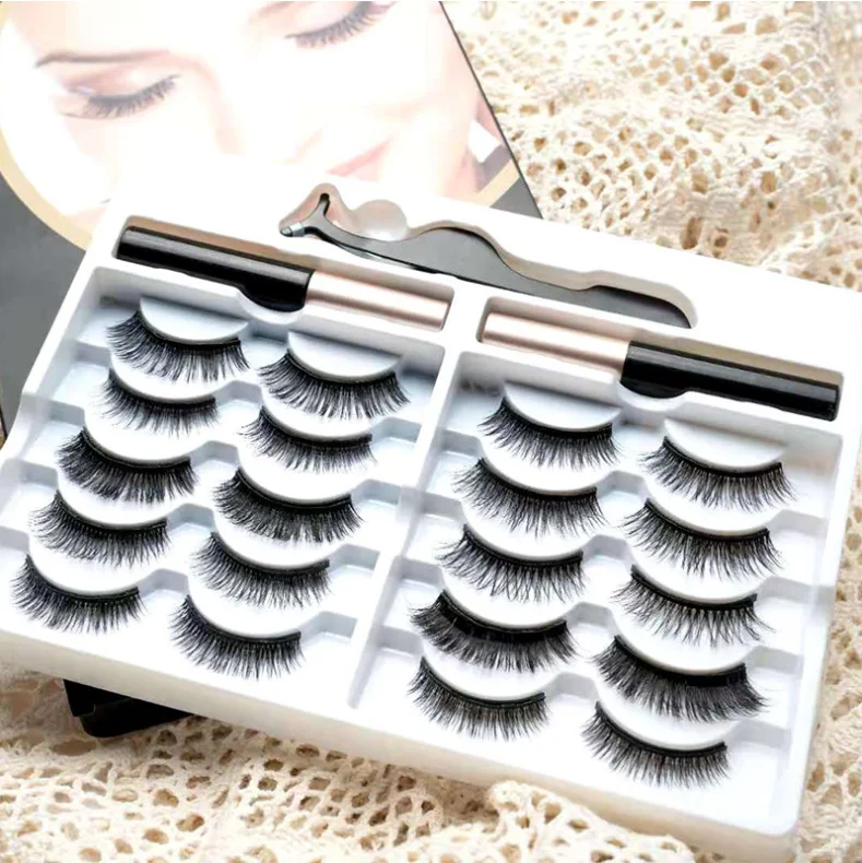 Оптовая продажа, ресницы Meiya из норки, накладные магнитные ресницы, 3D Магнитные ресницы ручной работы с 3 магнитами, накладные ресницы