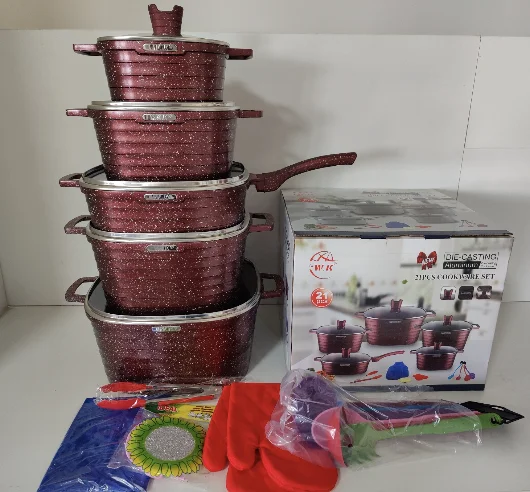 Classic 19pcs set Kitchen Accessories Set 20CM/24CM/28CM/32CM Cookware Modern Soup Pot Casserole