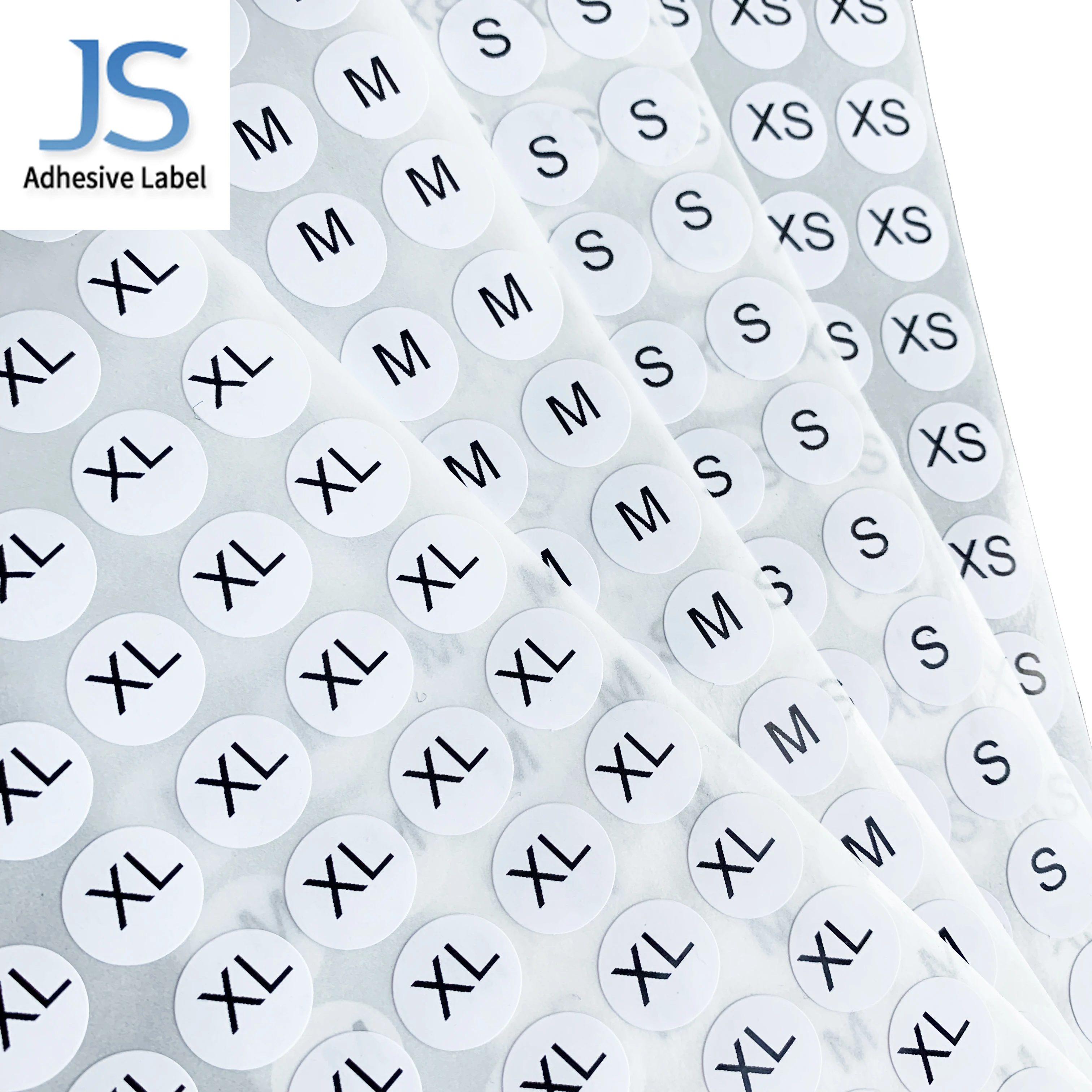 
Self adhesive custom stickers die cut label clothing size stickers for clothing 