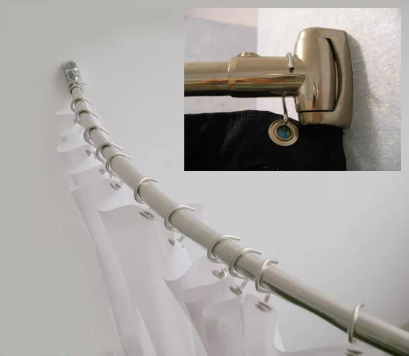
Exquisite Adjustable Curved Shower Curtain Rod Wall Mounted Curved Shower Curtain Rod Bathroom 
