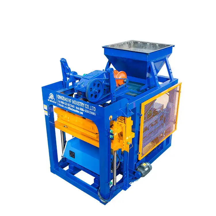 Automatic Concrete Paver Interlocking Brick Making Machine Price QT4 25 Block in