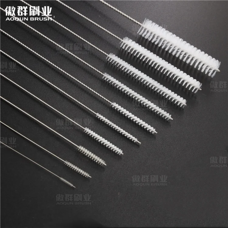 Customized Long Nylon Pipe Tube Cleaner Straws Cleaning Brush