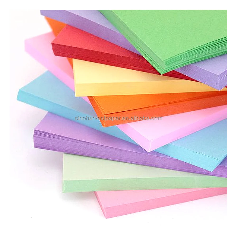 Wholesale colorful stationery color paper custom sizes can be printed in a variety of colors suitable for hand-made diy
