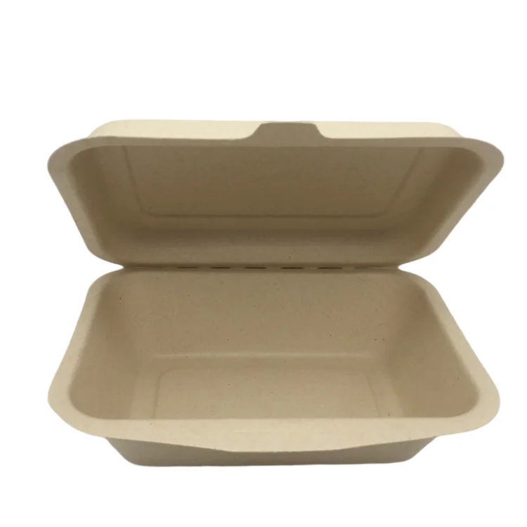 compostable sugarcane tableware disposable food container biodegradable bagasse clamshell