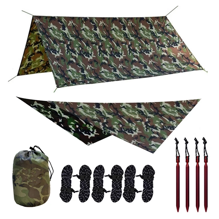  KUDI Factory Directly Wholesale OEM Manufacturing Waterproof Camo Heavy Duty Camping Hammock Rain