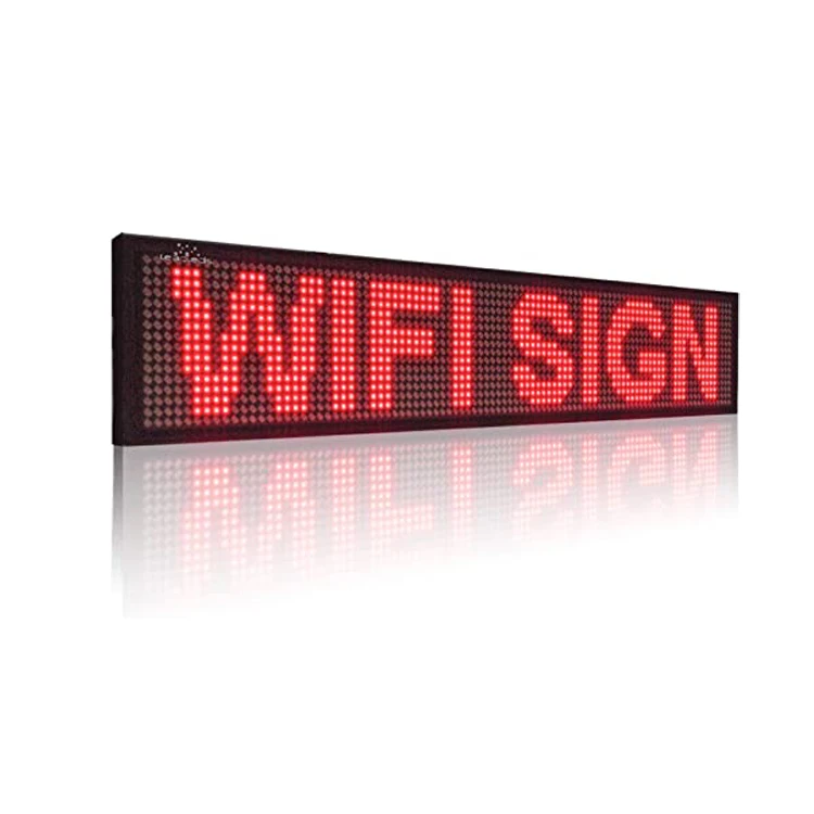 Открытый емкостный p10 Wi-Fi прокручивающийся светодиодный Программируемый дисплей для бизнес-смартфонов и планшетов (красный)