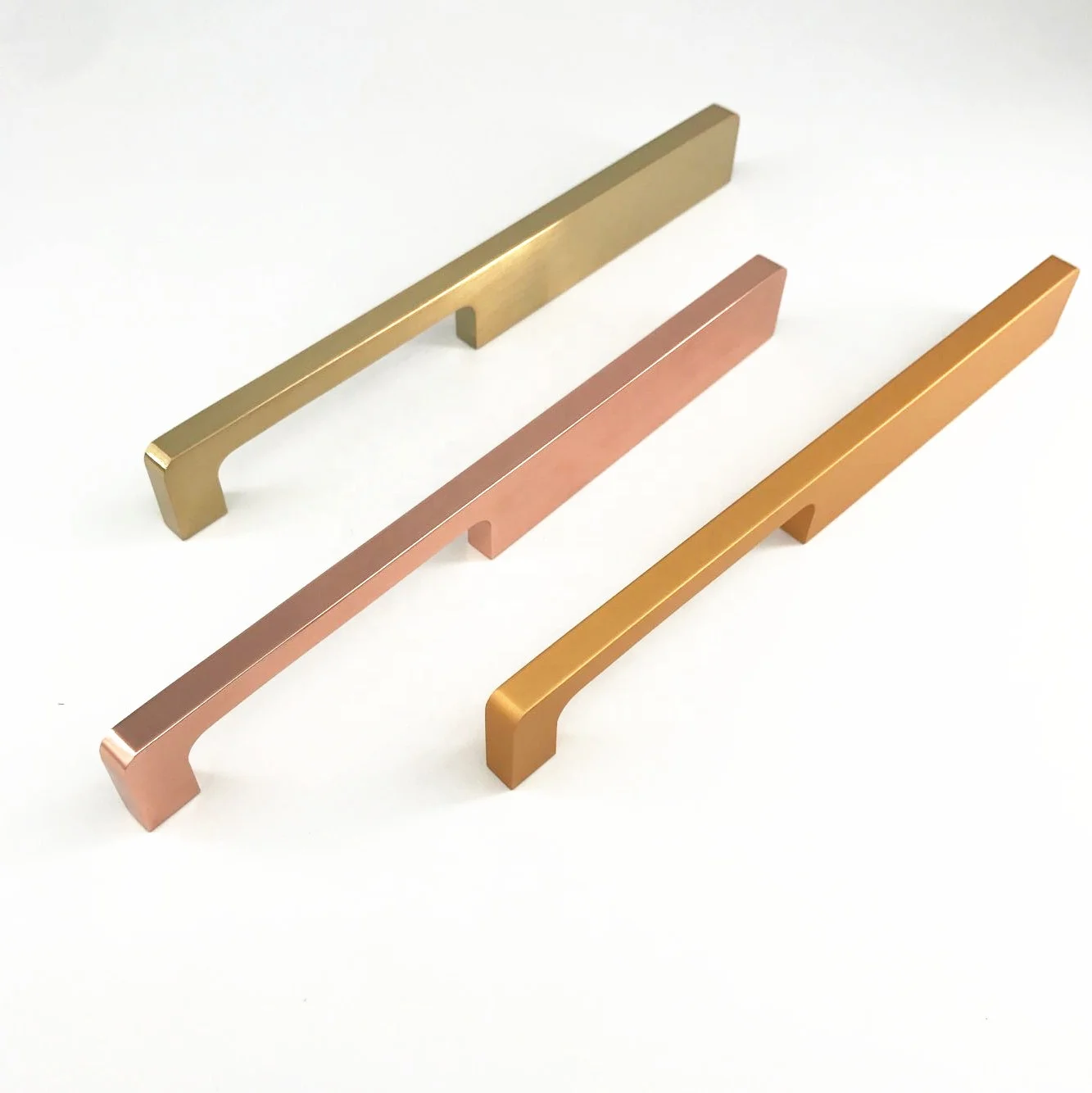 MLP64 Aluminum Alloy Kitchen Cabinet Drawer Stainless Steel Furniture square pull silver cupboard handles