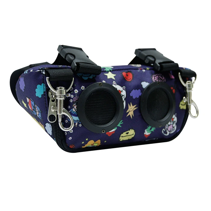 Custom Full Printing Hip Pouch Bag Waist Fanny Pack With Speaker Radio