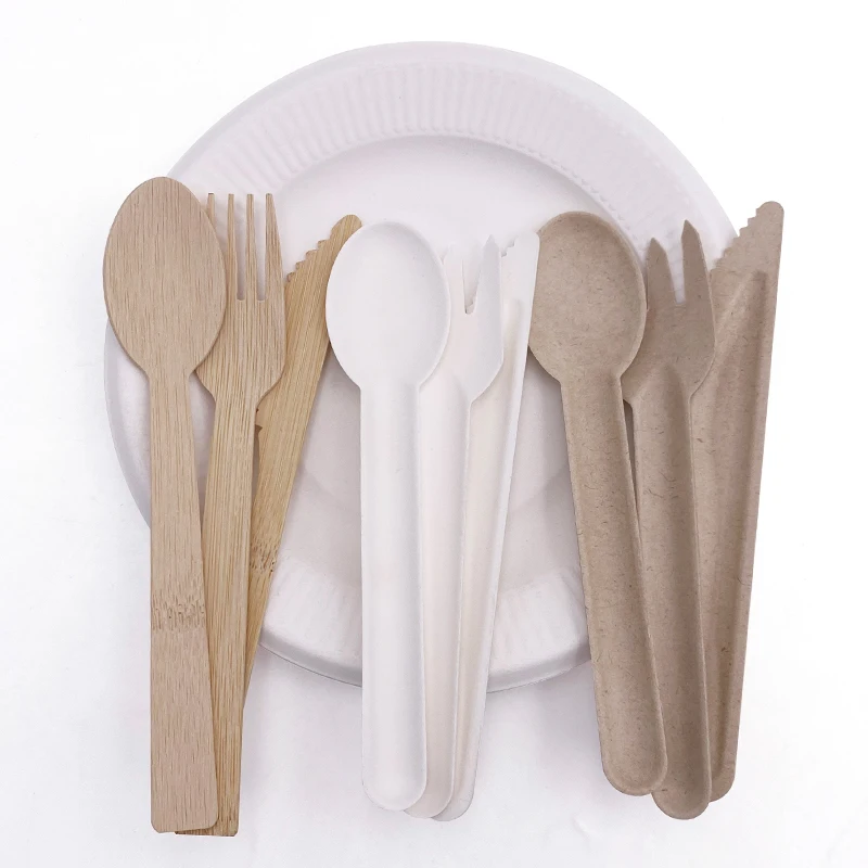 
eco friendly disposable paper ice cream yogurt paper soup cup with lid fork and spoons disposable 