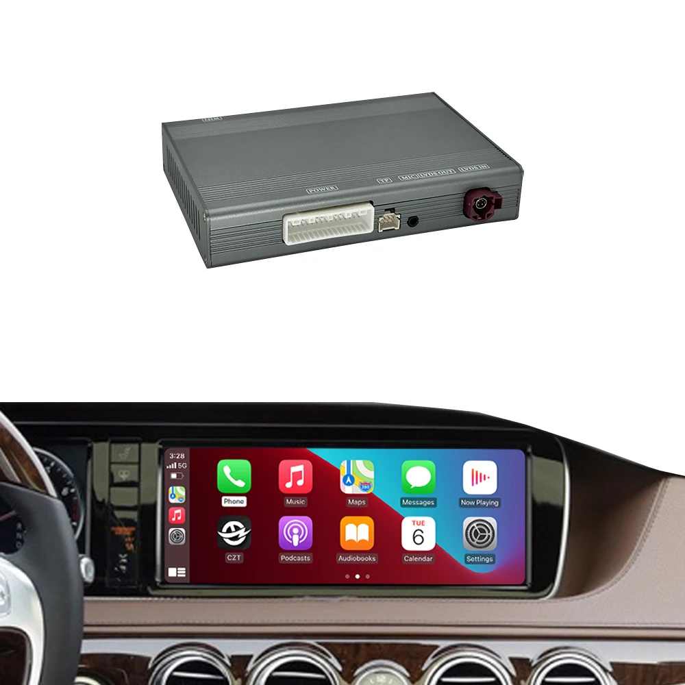 CZT-AUTO Original Screen Upgrade to Carplay For Mercedes Benz NTG5.0 W213 W222 Wireless Carplay Android Auto Mirror Link Radio