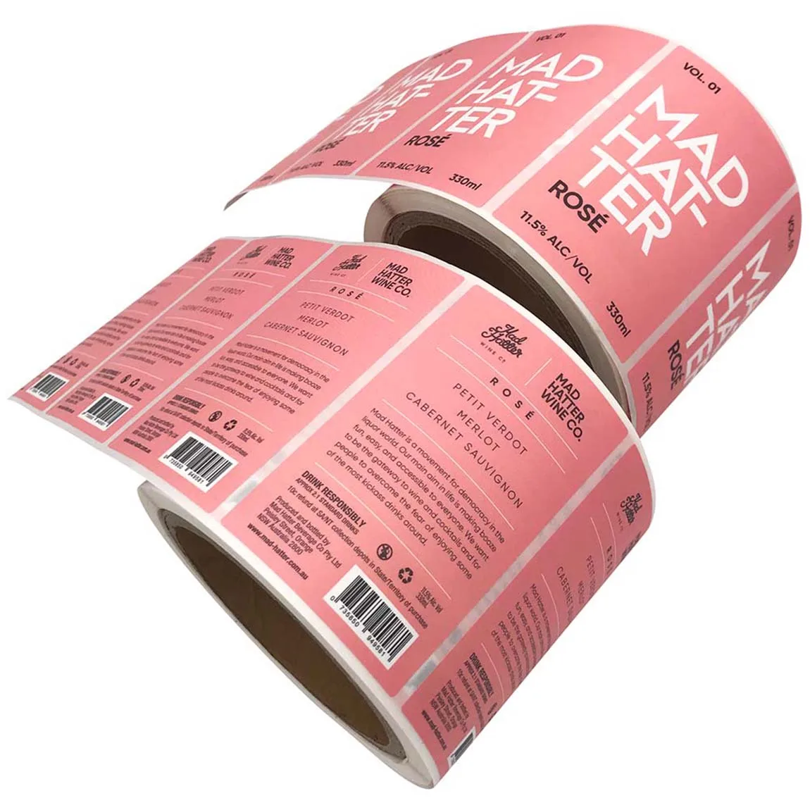 Custom 2022 Self Adhesive Waterproof Vinyl Label Sticker Wine Beer Bottle Label Whiskey Label