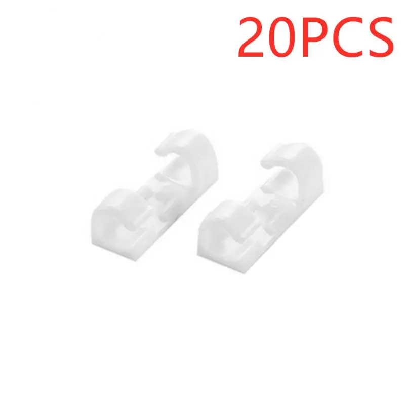 
20Pcs Charging Cable Organizer Self-Adhesive Fixing Clip Cable Winder Living Room Office Wire Tool 