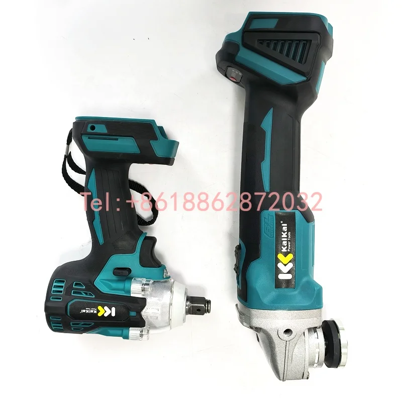 Set of 2pcs Power Tools 21V Lithium Battery Brushless Electric Wrench Cordless 12V Angle grinder Combination Tool Set