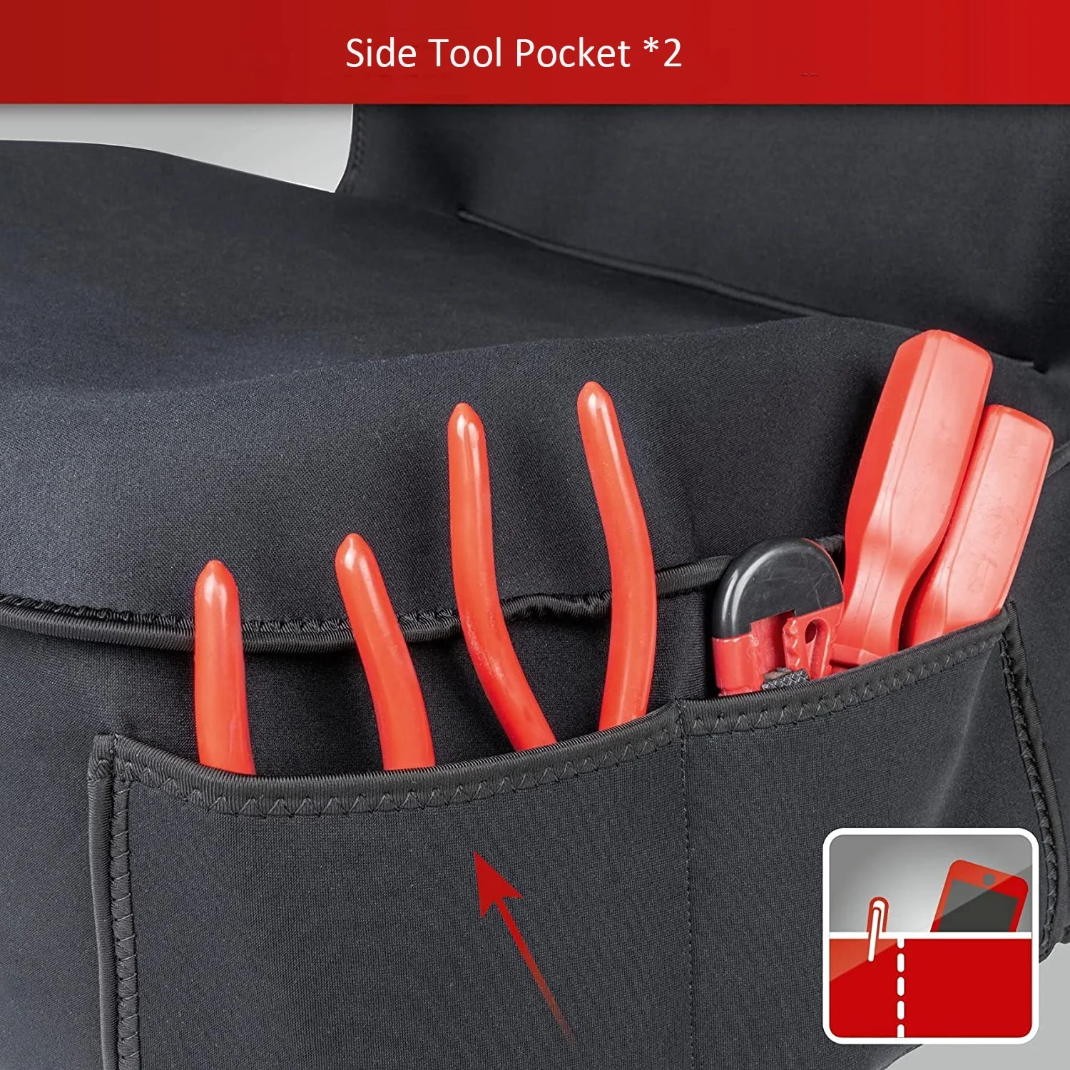 Factory Wholesale Universal fit Waterproof Thermal neoprene seat cover with tool pocket Neoprene seat covers for Car seat