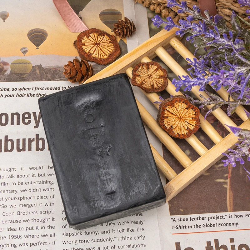 High Quality Anti Acne Whitening Skin Lightening Basic Cleaning Organic Bamboo Charcoal Soap African Black Soap