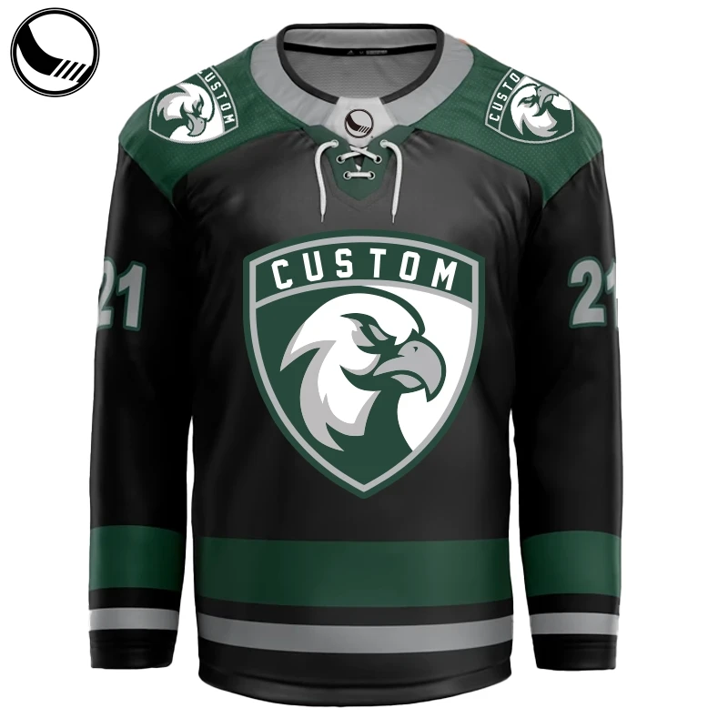Team High Quality Hockey Jersey Custom Green Ice Hockey Wear Custom Design Sublimation Shirts & Tops Sportswear for Adults