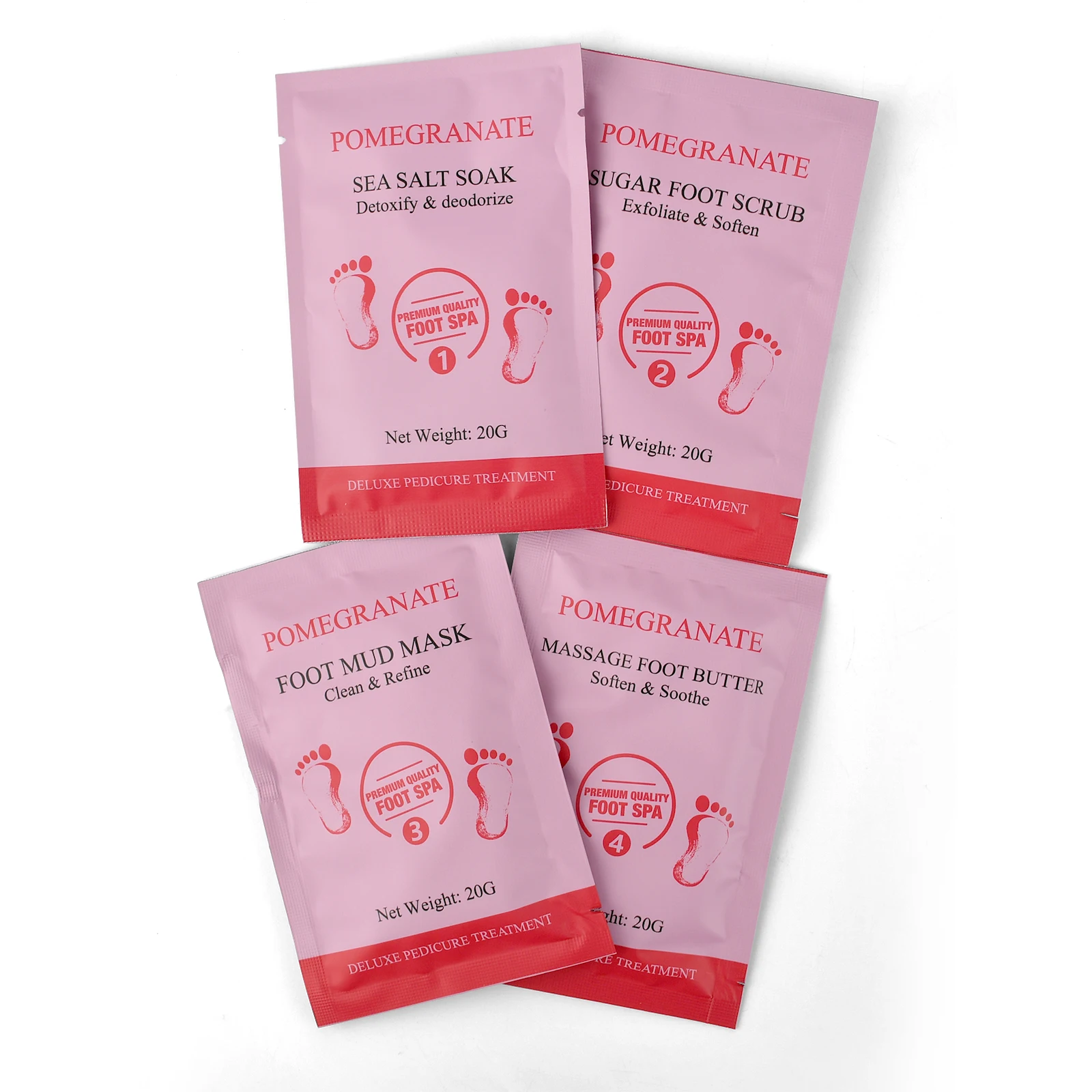 4 Step Foot Peeling Skin Care Pedicure Kit Foot Scrub Soak Herbal Spa Pedicur Products Pedicure Kit In Box 4 In 1