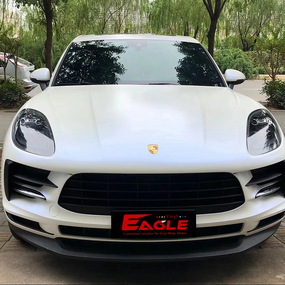 Hot Selling W1.52 x L18m(4.98 x 59ft) Self-adhesive Matte White Blue Ceramic Colour Vinyl Car Wrap Film