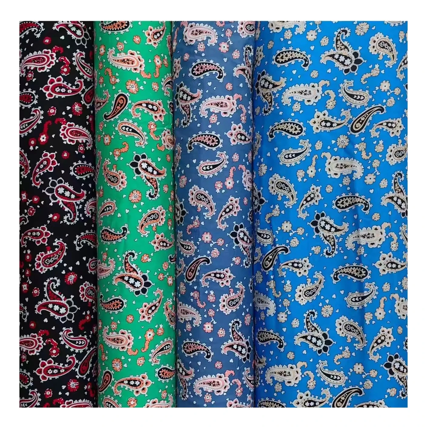 discharge price rayon viscose plain fabric floral printed design 45s printing rayon fabric