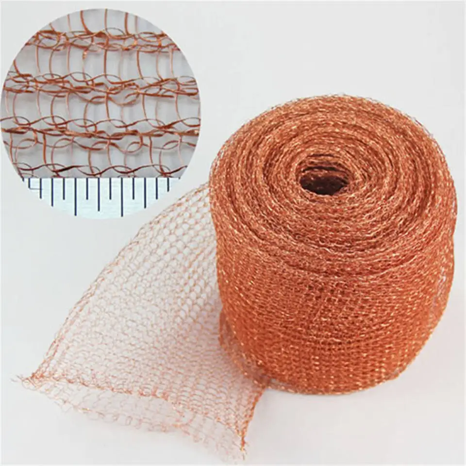 Copper Wire Mesh Bare Welding Rohs Material Woven Filter Origin Cutting Type copper knitted wire mesh