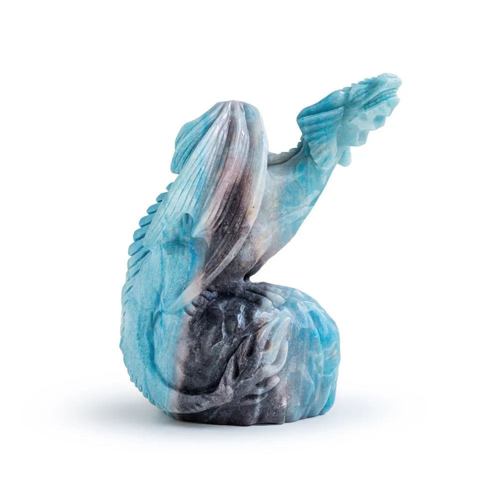 Wholesale Natural Hand Carved Trolleite Crystal Fly Dragon Skulls Folk Crafts Healing Stone For Hallowmas Decoration