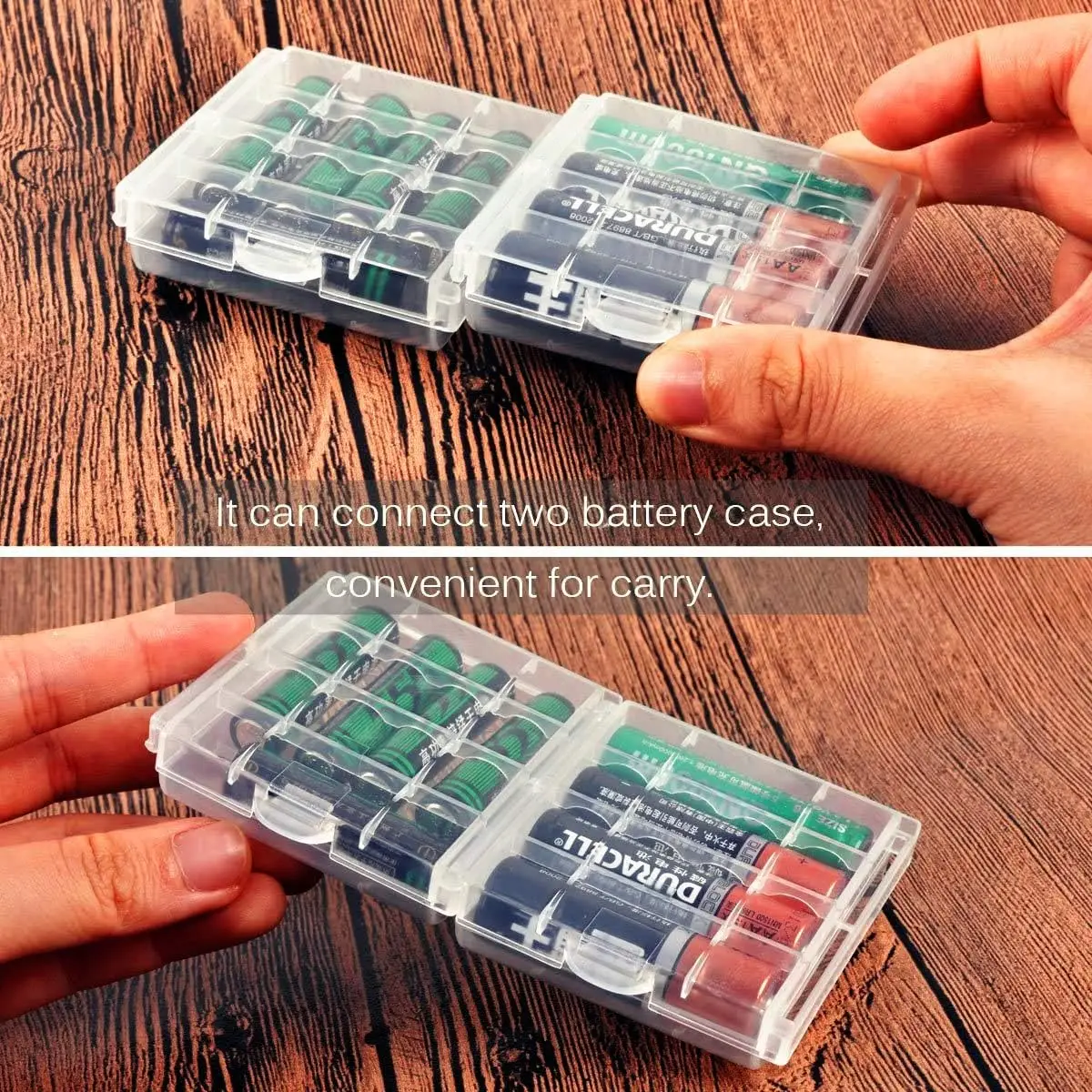 Pack of 4 18650 AA Plastic Battery Box Transport Box Storage Box for Batteries