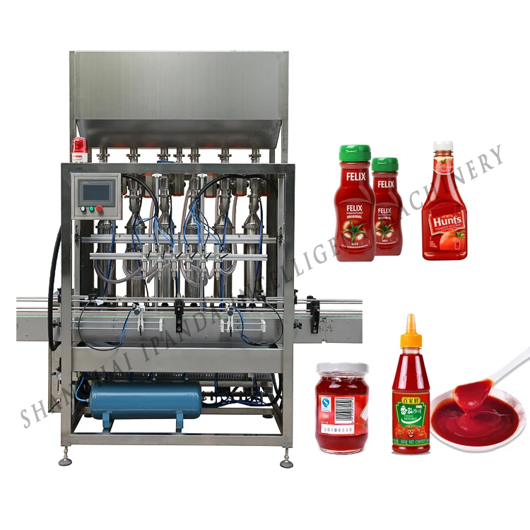 Customized Automatic Tomato Sauce / BBQ Sauce Filling Machine Line