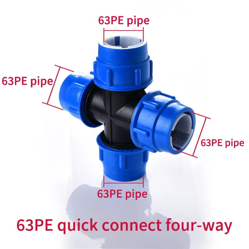 Manufacture Poly Hdpe Pp Compression Fittings Adaptor Threaded Couplings Connectors Pe Tube Hdpe Pipe Fittings