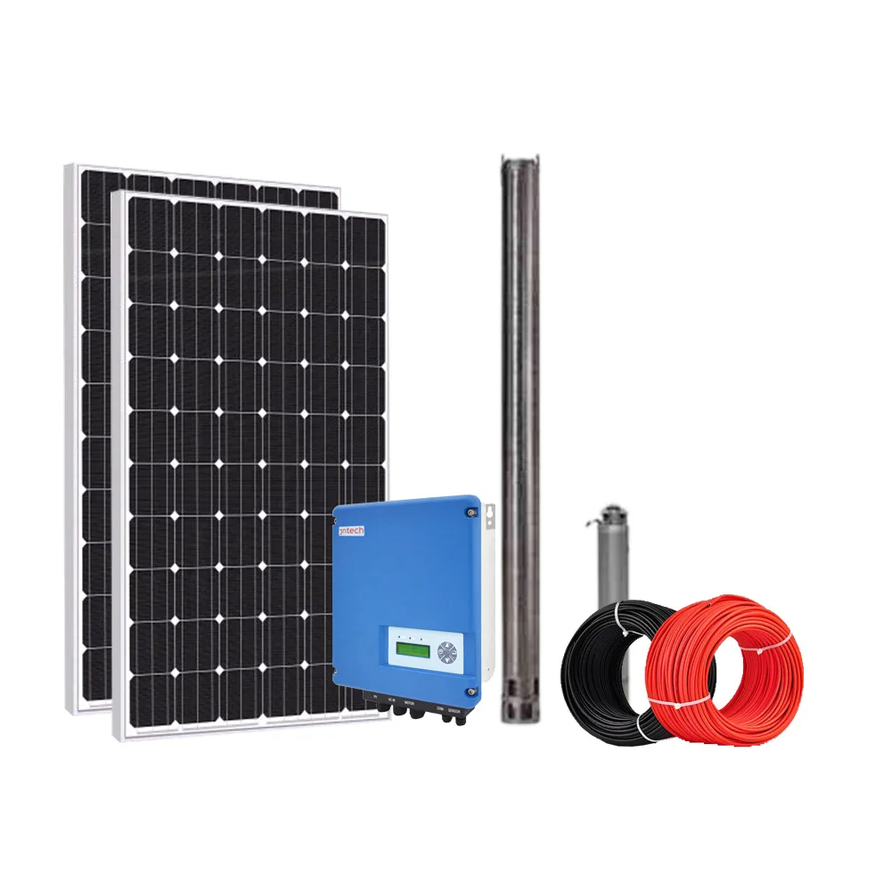 JNTECH 2.2kw гибридный солнечный насос инверторный водяной Насос VFD Bomba De Agua Солнечная насосная система для орошения